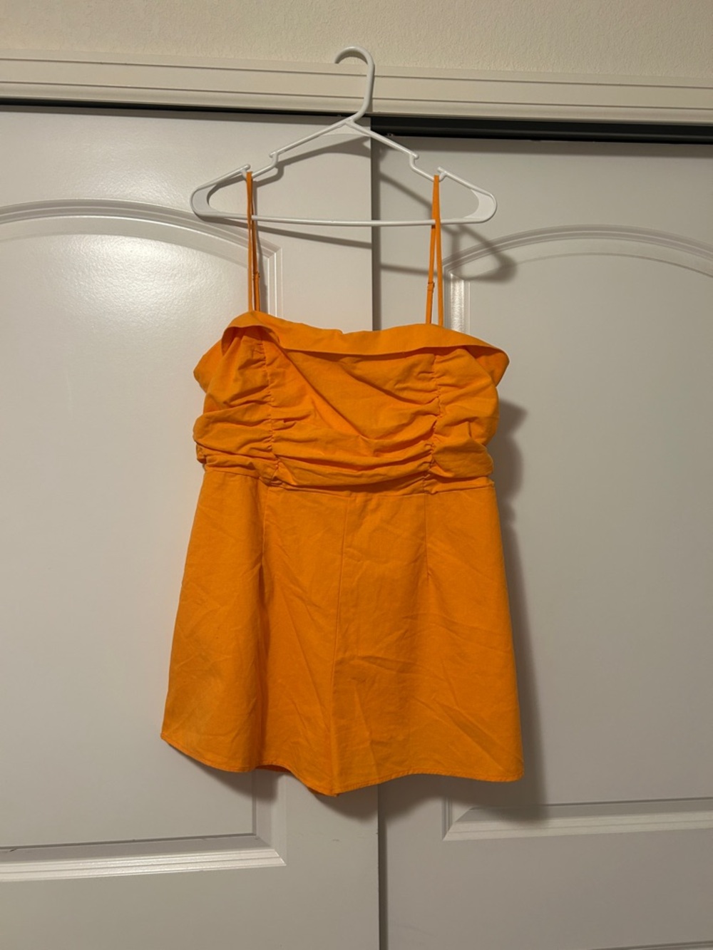 Lulu's XL Orange Spaghetti Strap Romper